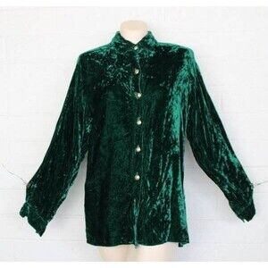 Silvertip Originals Glorieta New Mexico M Emerald Green Crushed Velvet Top